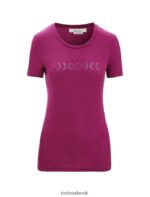 Icebreaker Women Merino Tech Lite II Short Sleeve T-Shirt Moon Phase Z04NXR614 Clothing Go Berry - Image 5