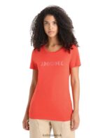 Icebreaker Women Merino Tech Lite II Short Sleeve T-Shirt Moon Phase Z04NXR616 Clothing Vibrant Earth