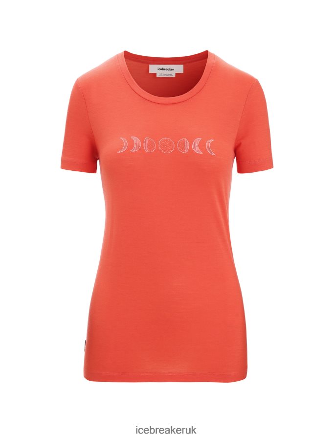 Icebreaker Women Merino Tech Lite II Short Sleeve T-Shirt Moon Phase Z04NXR616 Clothing Vibrant Earth - Image 6
