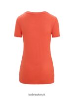 Icebreaker Women Merino Tech Lite II Short Sleeve T-Shirt Moon Phase Z04NXR616 Clothing Vibrant Earth - Image 7