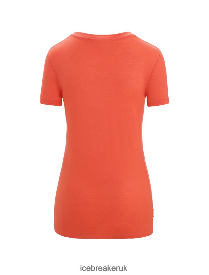 Icebreaker Women Merino Tech Lite II Short Sleeve T-Shirt Moon Phase Z04NXR616 Clothing Vibrant Earth - Image 7