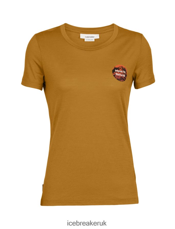 Icebreaker Women Merino Tech Lite II Short Sleeve T-Shirt Natural Alps Z04NXR812 Clothing Clove - Image 5