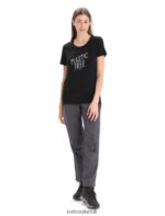 Icebreaker Women Merino Tech Lite II Short Sleeve T-Shirt Natural Z04NXR664 Clothing Black - Image 3