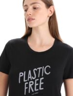 Icebreaker Women Merino Tech Lite II Short Sleeve T-Shirt Natural Z04NXR664 Clothing Black - Image 4