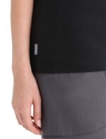 Icebreaker Women Merino Tech Lite II Short Sleeve T-Shirt Natural Z04NXR664 Clothing Black - Image 5