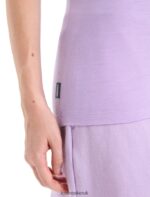 Icebreaker Women Merino Tech Lite II Short Sleeve T-Shirt Natural Z04NXR665 Clothing Purple Gaze - Image 5