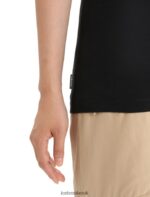 Icebreaker Women Merino Tech Lite II Short Sleeve T-Shirt Spring Run Z04NXR620 Clothing Black - Image 5