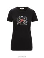Icebreaker Women Merino Tech Lite II Short Sleeve T-Shirt Spring Run Z04NXR620 Clothing Black - Image 6