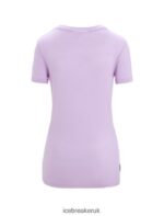 Icebreaker Women Merino Tech Lite II Short Sleeve T-Shirt Spring Run Z04NXR621 Clothing Purple Gaze - Image 7