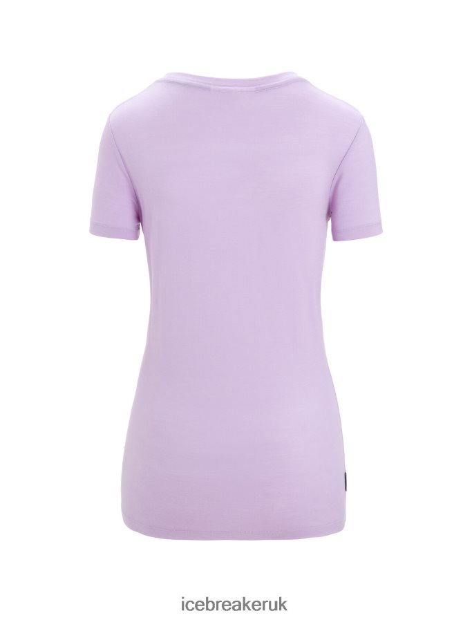 Icebreaker Women Merino Tech Lite II Short Sleeve T-Shirt Spring Run Z04NXR621 Clothing Purple Gaze - Image 7