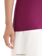 Icebreaker Women Merino Tech Lite II Short Sleeve T-Shirt Springtime Flowers Z04NXR622 Clothing Go Berry - Image 5