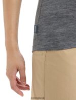 Icebreaker Women Merino Tech Lite II Short Sleeve T-Shirt Wildflower Bloom Z04NXR646 Clothing Gritstone Heather - Image 5