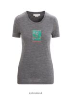 Icebreaker Women Merino Tech Lite II Short Sleeve T-Shirt Wildflower Bloom Z04NXR646 Clothing Gritstone Heather - Image 6