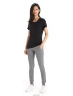 Icebreaker Women Merino Tech Lite II Short Sleeve T-Shirt Z04NXR599 Clothing Black - Image 2