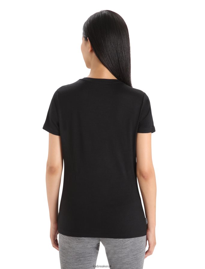 Icebreaker Women Merino Tech Lite II Short Sleeve T-Shirt Z04NXR599 Clothing Black - Image 3
