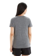 Icebreaker Women Merino Tech Lite II Short Sleeve T-Shirt Z04NXR600 Clothing Gritstone Heather - Image 2