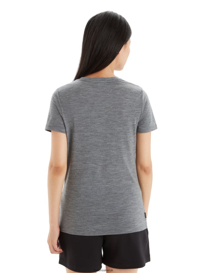 Icebreaker Women Merino Tech Lite II Short Sleeve T-Shirt Z04NXR600 Clothing Gritstone Heather - Image 2