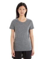 Icebreaker Women Merino Tech Lite II Short Sleeve T-Shirt Z04NXR600 Clothing Gritstone Heather