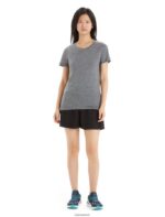 Icebreaker Women Merino Tech Lite II Short Sleeve T-Shirt Z04NXR600 Clothing Gritstone Heather - Image 3