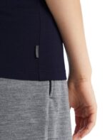 Icebreaker Women Merino Tech Lite II Short Sleeve T-Shirt Z04NXR602 Clothing Midnight Navy - Image 5