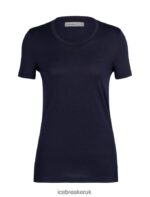 Icebreaker Women Merino Tech Lite II Short Sleeve T-Shirt Z04NXR602 Clothing Midnight Navy - Image 6