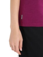 Icebreaker Women Merino Tech Lite II Short Sleeve T-Shirt Z04NXR604 Clothing Go Berry - Image 5