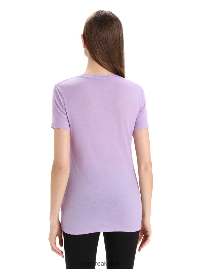 Icebreaker Women Merino Tech Lite II Short Sleeve T-Shirt Z04NXR605 Clothing Purple Gaze - Image 2