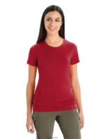 Icebreaker Women Merino Tech Lite II Short Sleeve T-Shirt Z04NXR872 Clothing Cherry