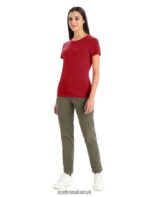 Icebreaker Women Merino Tech Lite II Short Sleeve T-Shirt Z04NXR872 Clothing Cherry - Image 3