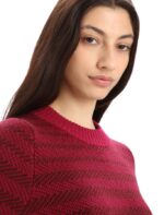 Icebreaker Women Merino Waypoint Crewe Sweater Z04NXR822 Clothing Cherry/Espresso - Image 4