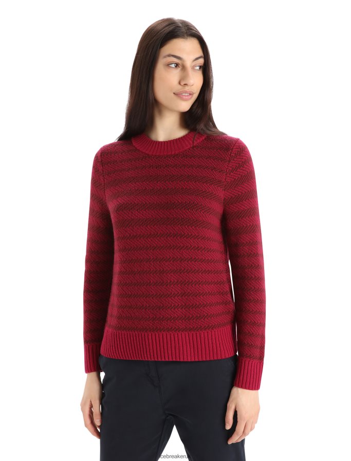 icebreaker_women_merino_waypoint_crewe_sweater_z04nxr822_clothing_cherry_espresso.jpg Icebreaker Women Merino Waypoint Crewe Sweater Z04NXR822 Clothing Cherry/Espresso - Image 1