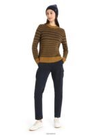 Icebreaker Women Merino Waypoint Crewe Sweater Z04NXR823 Clothing Clove/Midnight Navy - Image 3