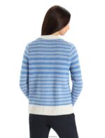 Icebreaker Women Merino Waypoint Crewe Sweater Z04NXR824 Clothing Ecru Heather/Lazurite - Image 2