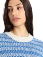 Icebreaker Women Merino Waypoint Crewe Sweater Z04NXR824 Clothing Ecru Heather/Lazurite - Image 4