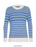 Icebreaker Women Merino Waypoint Crewe Sweater Z04NXR824 Clothing Ecru Heather/Lazurite - Image 6