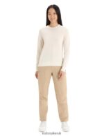 Icebreaker Women Merino Wilcox Long Sleeve Sweater Z04NXR720 Clothing Chalk - Image 3