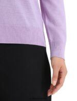 Icebreaker Women Merino Wilcox Long Sleeve V Neck Sweater Z04NXR723 Clothing Purple Gaze - Image 5