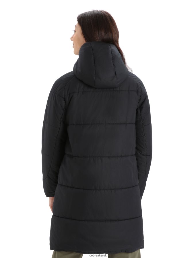 Icebreaker Women MerinoLoft Collingwood II 3Q Hooded Jacket Z04NXR685 Clothing Black - Image 2