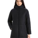 Icebreaker Women MerinoLoft Collingwood II 3Q Hooded Jacket Z04NXR685 Clothing Black