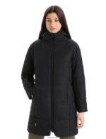Icebreaker Women MerinoLoft Collingwood II 3Q Hooded Jacket Z04NXR685 Clothing Black