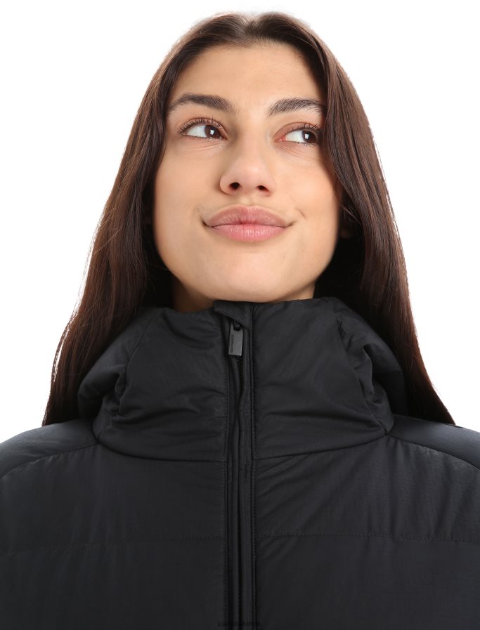 Icebreaker Women MerinoLoft Collingwood II 3Q Hooded Jacket Z04NXR685 Clothing Black - Image 4