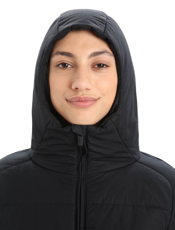 Icebreaker Women MerinoLoft Collingwood II 3Q Hooded Jacket Z04NXR685 Clothing Black - Image 5