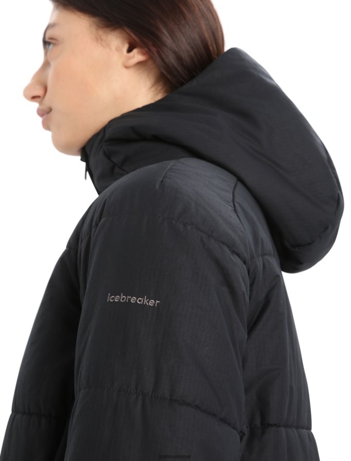 Icebreaker Women MerinoLoft Collingwood II 3Q Hooded Jacket Z04NXR685 Clothing Black - Image 7