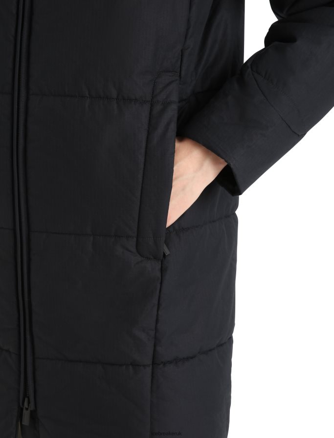 Icebreaker Women MerinoLoft Collingwood II 3Q Hooded Jacket Z04NXR685 Clothing Black - Image 8