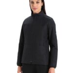 Icebreaker Women MerinoLoft Jacket Z04NXR687 Clothing Black