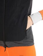 Icebreaker Women MerinoLoft Vest Z04NXR681 Clothing Black/Jet Heather - Image 6