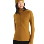 Icebreaker Women RealFleece Merino Descender Long Sleeve Zip Jacket Z04NXR869 Clothing Clove