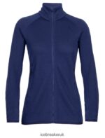 Icebreaker Women RealFleece Merino Elemental Long Sleeve Zip Jacket Z04NXR902 Clothing Royal Navy - Image 7