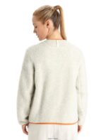 Icebreaker Women RealFleece Merino High Pile Long Sleeve Zip Cardigan Z04NXR873 Clothing Ecru Heather/Flash - Image 2