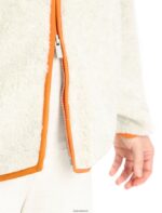 Icebreaker Women RealFleece Merino High Pile Long Sleeve Zip Cardigan Z04NXR873 Clothing Ecru Heather/Flash - Image 8